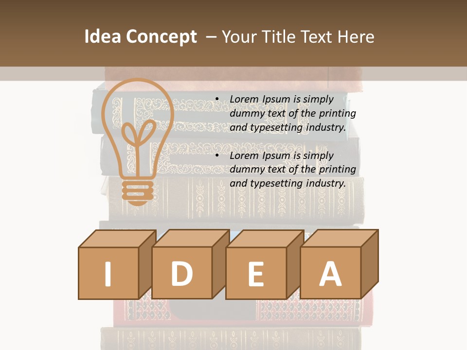 A Stack Of Books On Top Of Each Other PowerPoint Template
