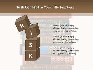A Stack Of Books On Top Of Each Other PowerPoint Template