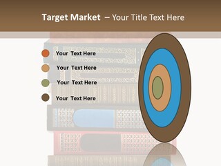 A Stack Of Books On Top Of Each Other PowerPoint Template