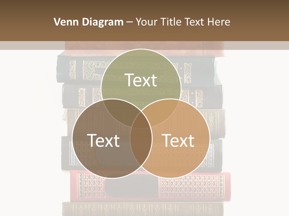 A Stack Of Books On Top Of Each Other PowerPoint Template