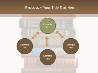 A Stack Of Books On Top Of Each Other PowerPoint Template
