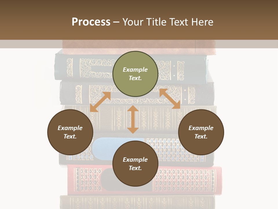 A Stack Of Books On Top Of Each Other PowerPoint Template