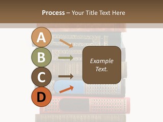 A Stack Of Books On Top Of Each Other PowerPoint Template