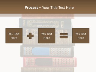 A Stack Of Books On Top Of Each Other PowerPoint Template