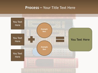 A Stack Of Books On Top Of Each Other PowerPoint Template