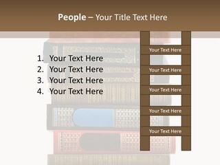 A Stack Of Books On Top Of Each Other PowerPoint Template