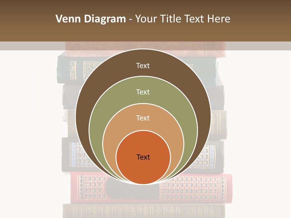 A Stack Of Books On Top Of Each Other PowerPoint Template