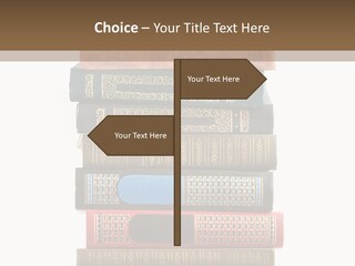 A Stack Of Books On Top Of Each Other PowerPoint Template