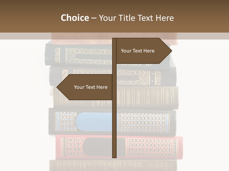 A Stack Of Books On Top Of Each Other PowerPoint Template