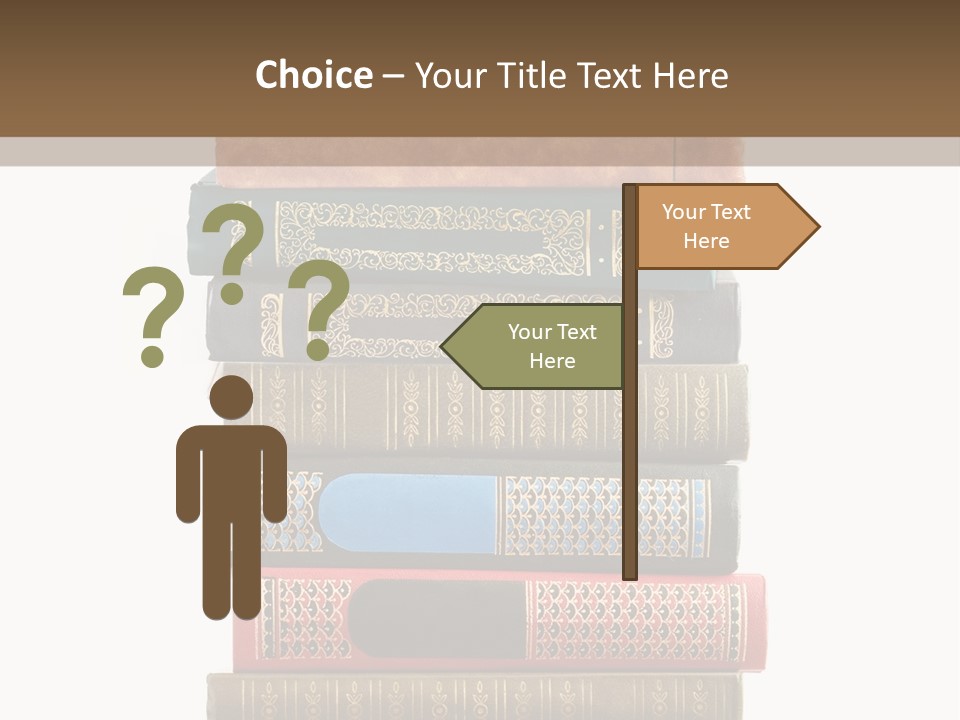 A Stack Of Books On Top Of Each Other PowerPoint Template