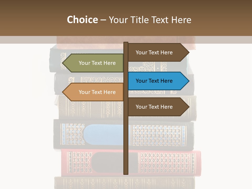 A Stack Of Books On Top Of Each Other PowerPoint Template