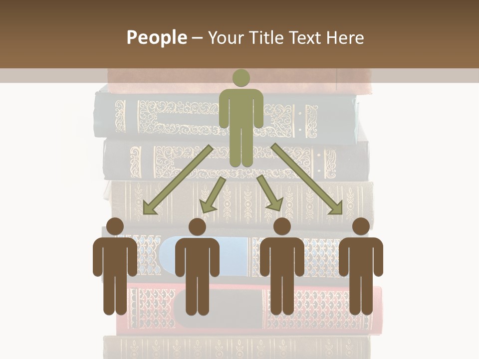 A Stack Of Books On Top Of Each Other PowerPoint Template