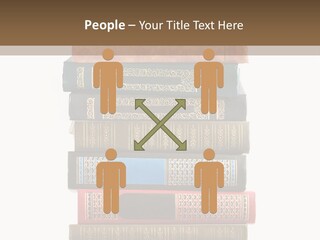 A Stack Of Books On Top Of Each Other PowerPoint Template