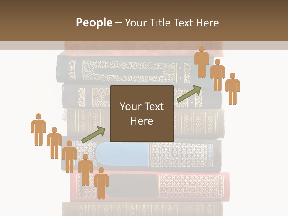 A Stack Of Books On Top Of Each Other PowerPoint Template