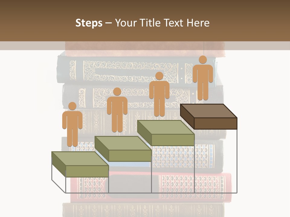 A Stack Of Books On Top Of Each Other PowerPoint Template
