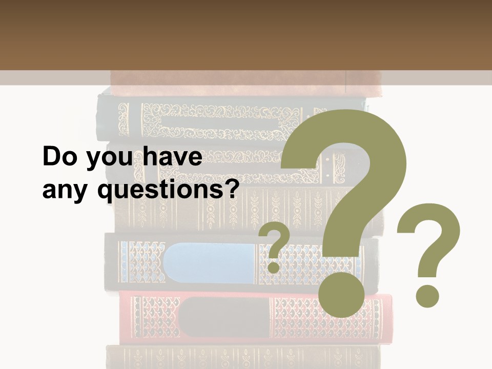 A Stack Of Books On Top Of Each Other PowerPoint Template