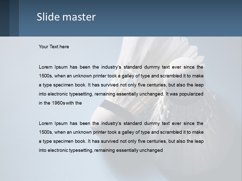 Two White Brushes On A Blue Background Powerpoint Template PowerPoint Template