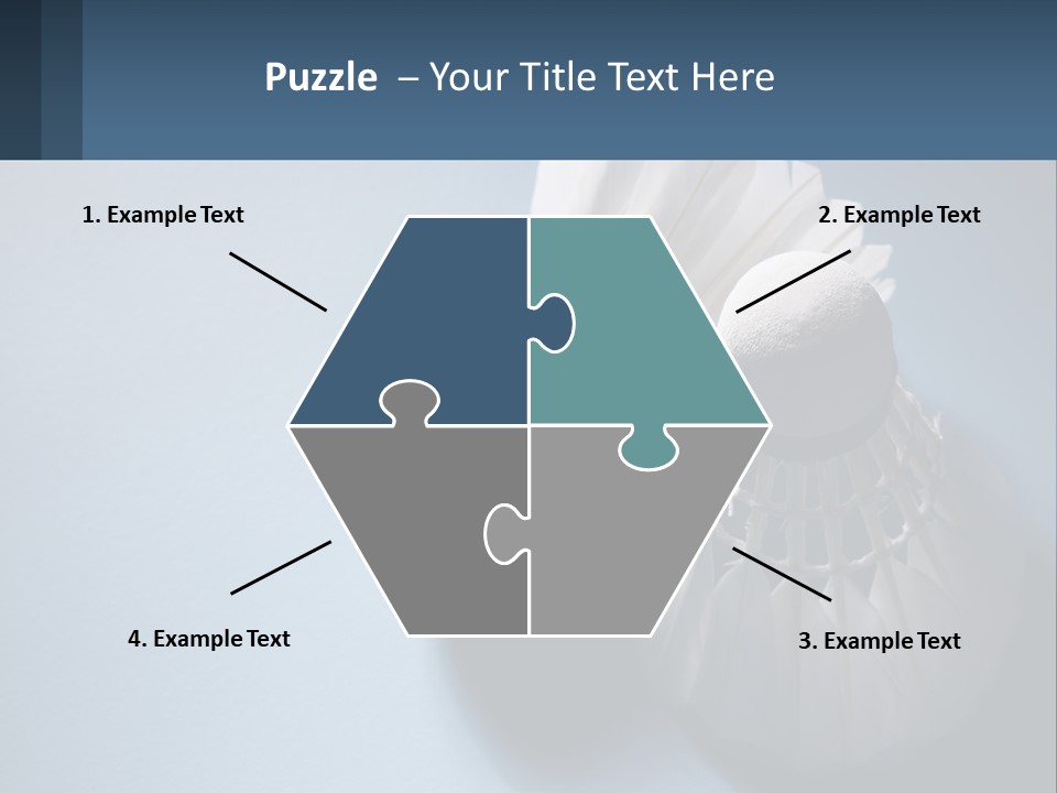 Two White Brushes On A Blue Background Powerpoint Template PowerPoint Template