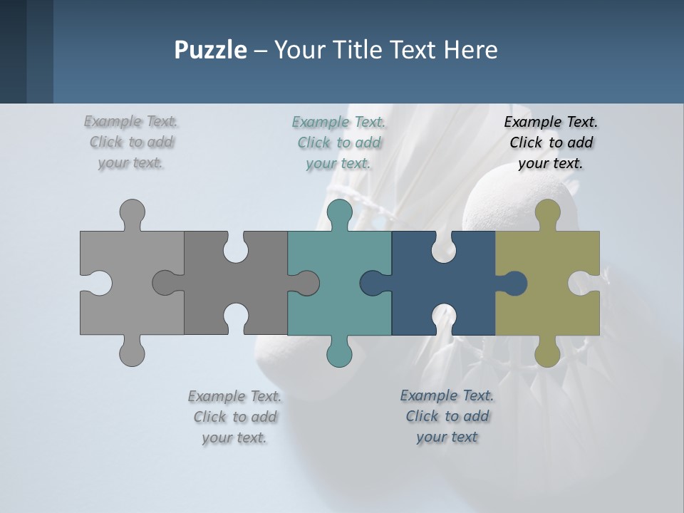 Two White Brushes On A Blue Background Powerpoint Template PowerPoint Template