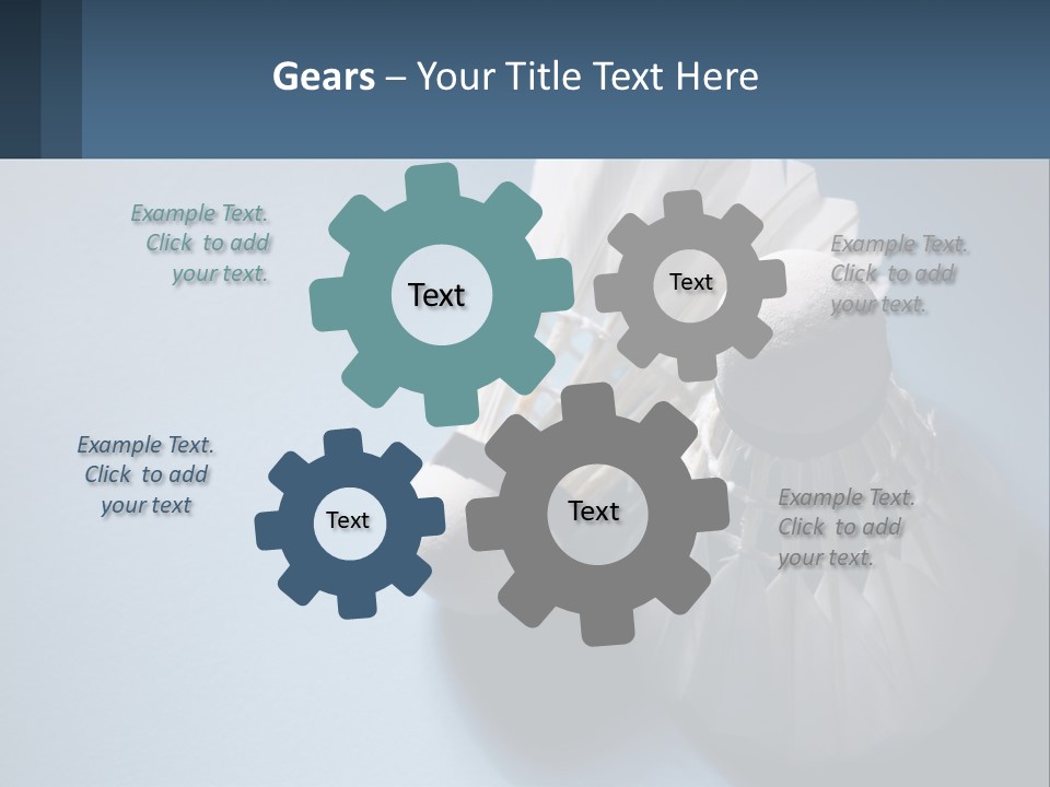 Two White Brushes On A Blue Background Powerpoint Template PowerPoint Template