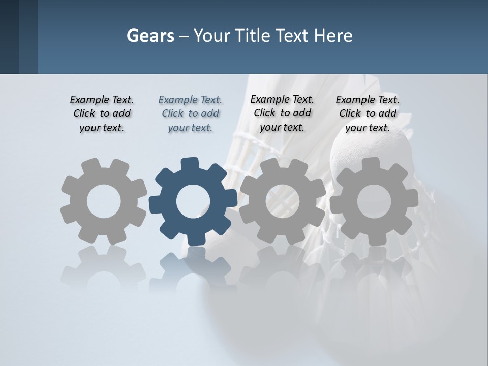 Two White Brushes On A Blue Background Powerpoint Template PowerPoint Template