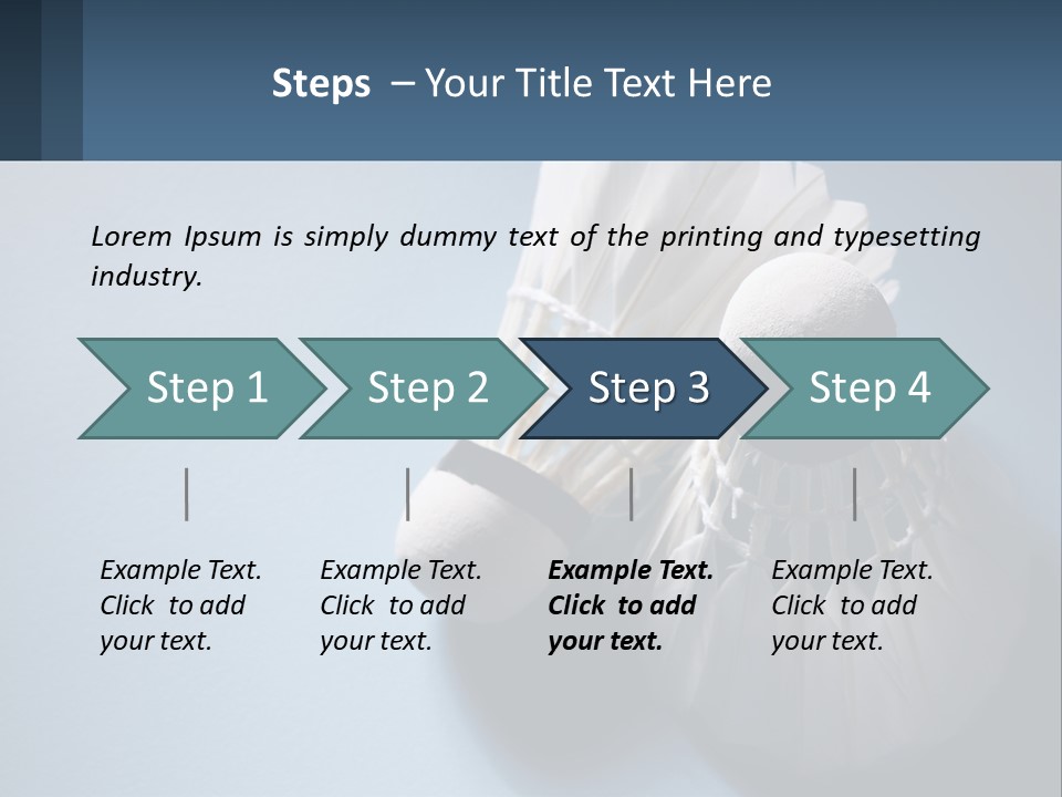 Two White Brushes On A Blue Background Powerpoint Template PowerPoint Template
