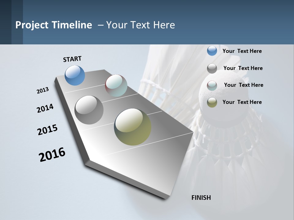 Two White Brushes On A Blue Background Powerpoint Template PowerPoint Template