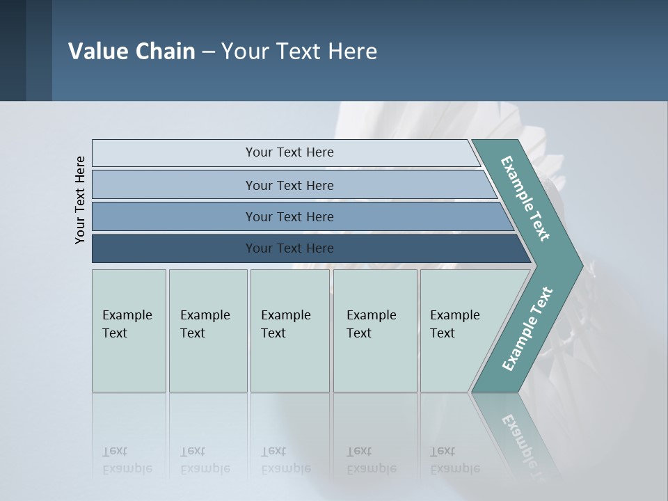 Two White Brushes On A Blue Background Powerpoint Template PowerPoint Template