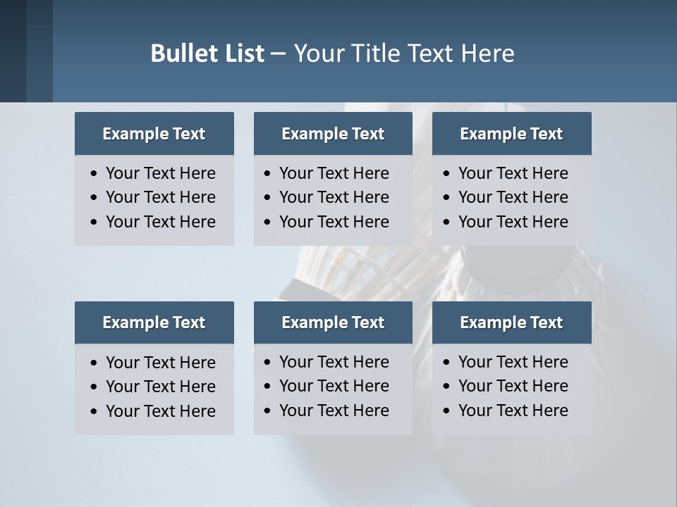 Two White Brushes On A Blue Background Powerpoint Template PowerPoint Template