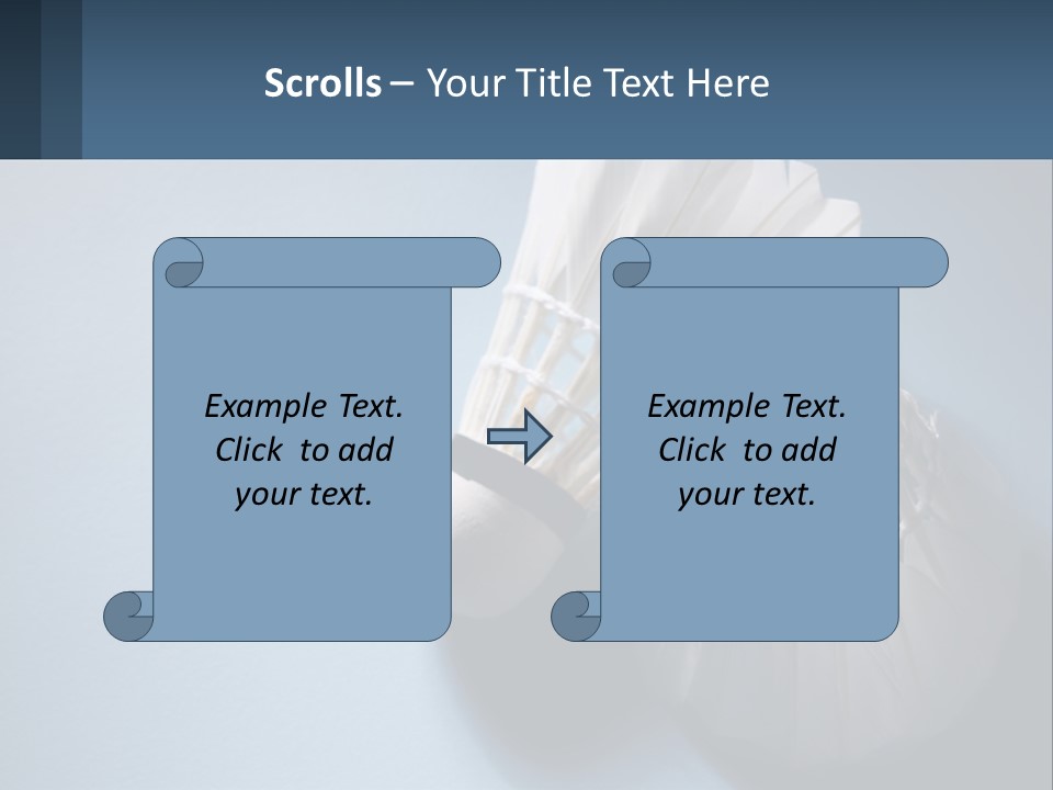 Two White Brushes On A Blue Background Powerpoint Template PowerPoint Template