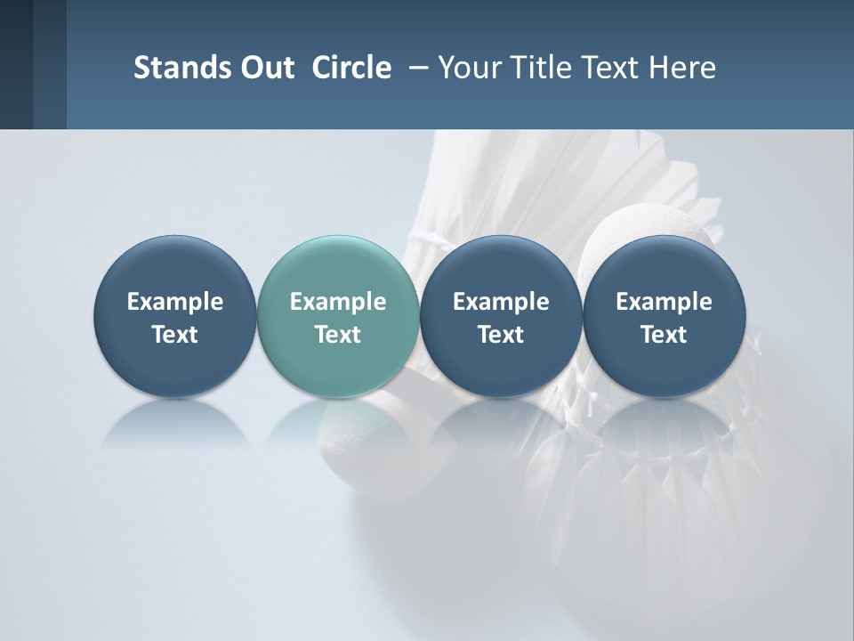 Two White Brushes On A Blue Background Powerpoint Template PowerPoint Template