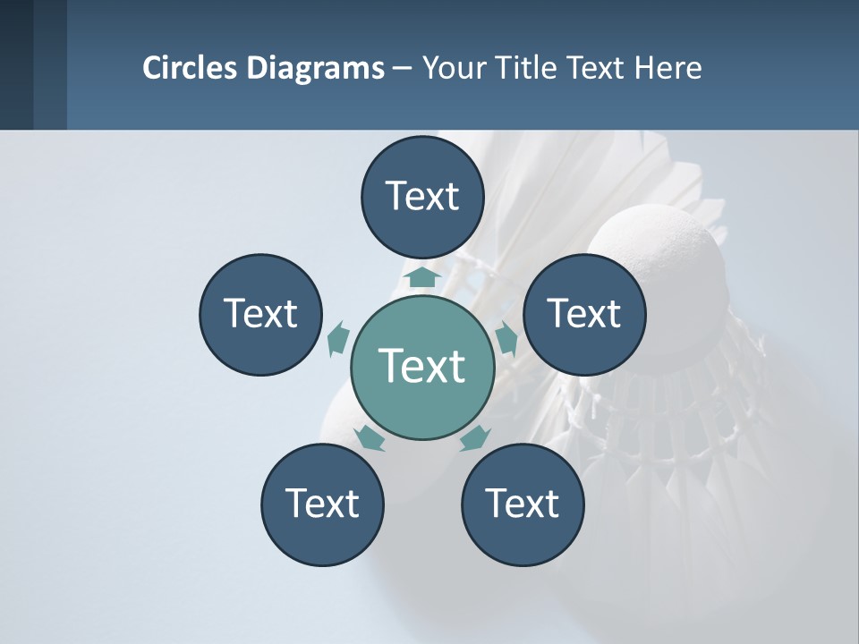 Two White Brushes On A Blue Background Powerpoint Template PowerPoint Template