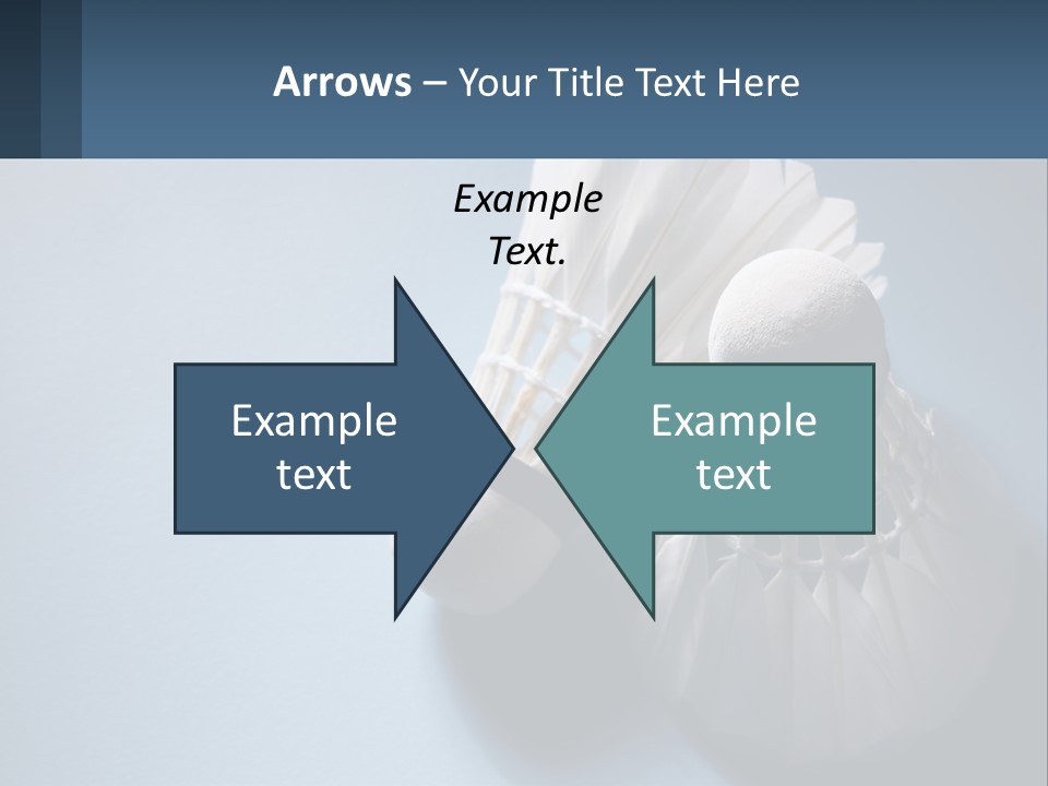 Two White Brushes On A Blue Background Powerpoint Template PowerPoint Template