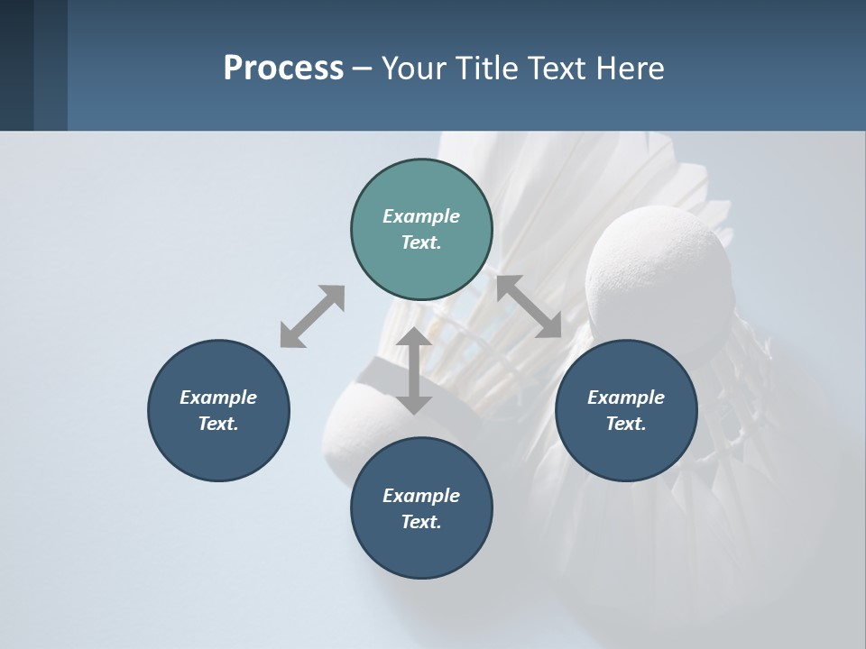 Two White Brushes On A Blue Background Powerpoint Template PowerPoint Template