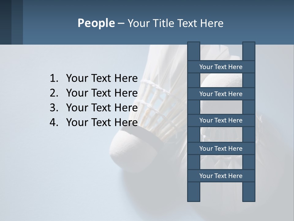 Two White Brushes On A Blue Background Powerpoint Template PowerPoint Template
