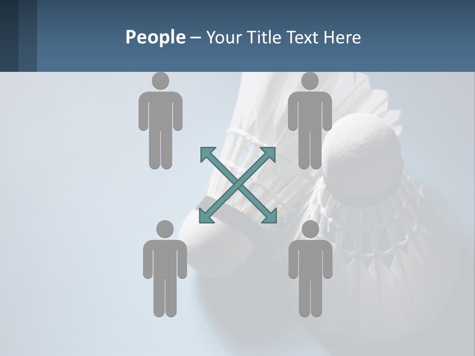 Two White Brushes On A Blue Background Powerpoint Template PowerPoint Template