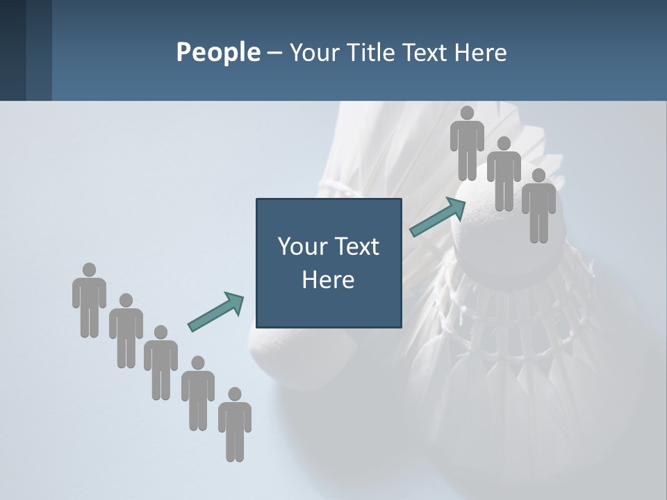 Two White Brushes On A Blue Background Powerpoint Template PowerPoint Template