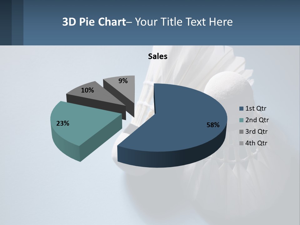 Two White Brushes On A Blue Background Powerpoint Template PowerPoint Template