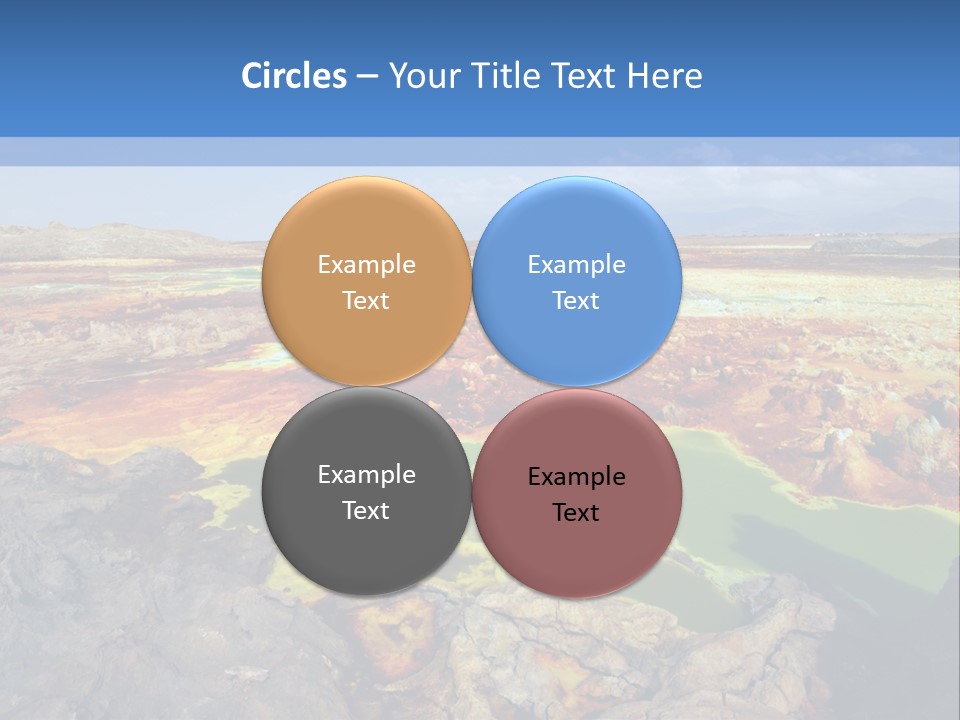 A Colorful Landscape With Rocks And A Blue Sky In The Background PowerPoint Template