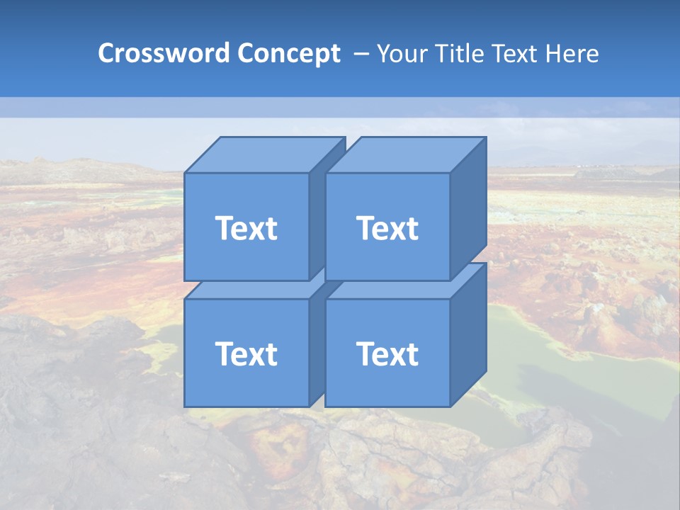 A Colorful Landscape With Rocks And A Blue Sky In The Background PowerPoint Template