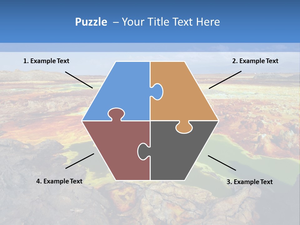 A Colorful Landscape With Rocks And A Blue Sky In The Background PowerPoint Template