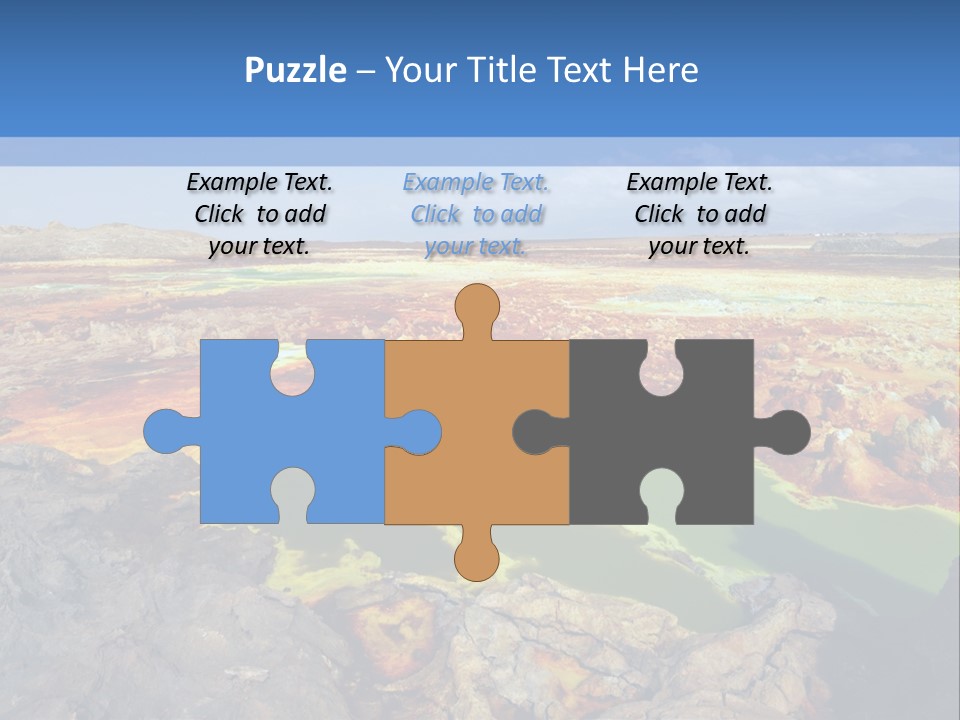 A Colorful Landscape With Rocks And A Blue Sky In The Background PowerPoint Template