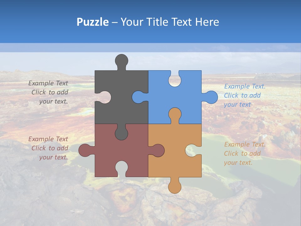 A Colorful Landscape With Rocks And A Blue Sky In The Background PowerPoint Template