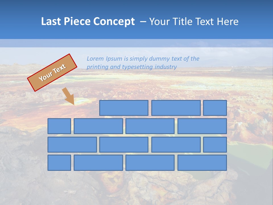 A Colorful Landscape With Rocks And A Blue Sky In The Background PowerPoint Template