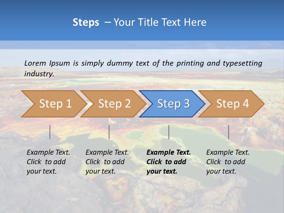 A Colorful Landscape With Rocks And A Blue Sky In The Background PowerPoint Template