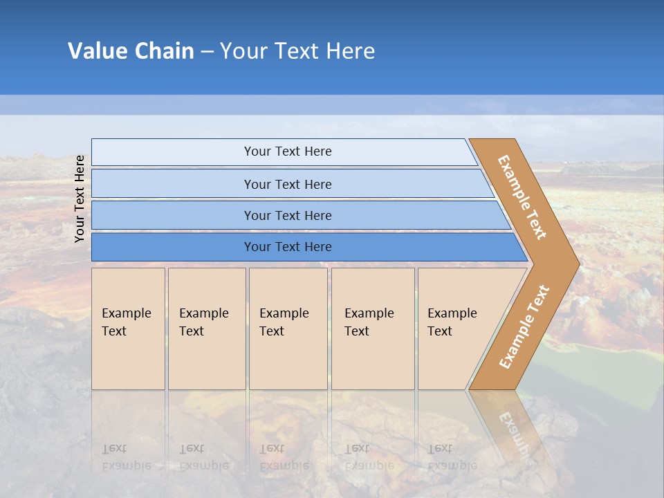 A Colorful Landscape With Rocks And A Blue Sky In The Background PowerPoint Template
