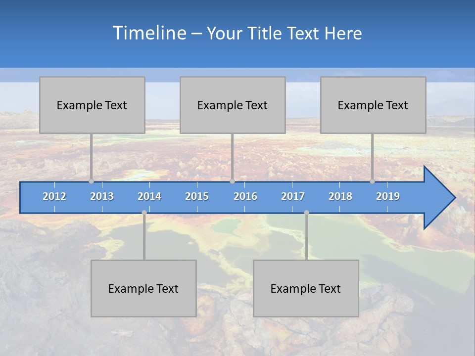 A Colorful Landscape With Rocks And A Blue Sky In The Background PowerPoint Template
