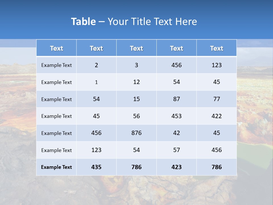 A Colorful Landscape With Rocks And A Blue Sky In The Background PowerPoint Template