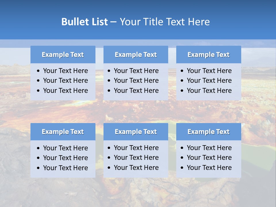 A Colorful Landscape With Rocks And A Blue Sky In The Background PowerPoint Template