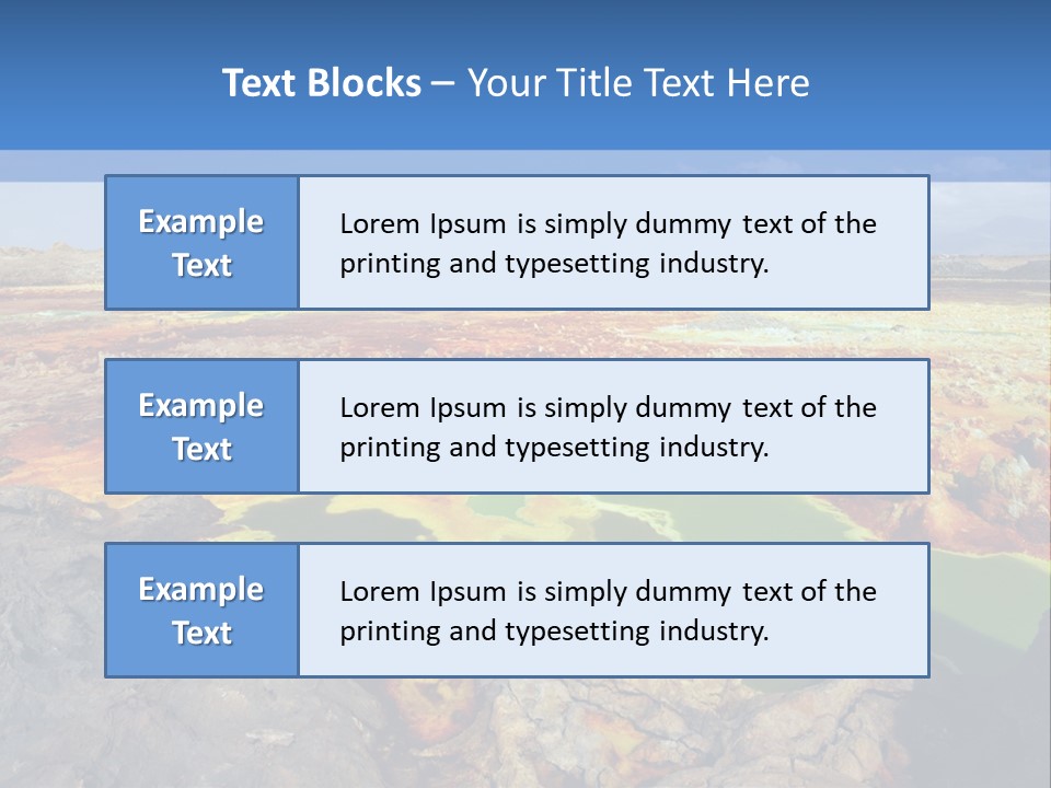 A Colorful Landscape With Rocks And A Blue Sky In The Background PowerPoint Template